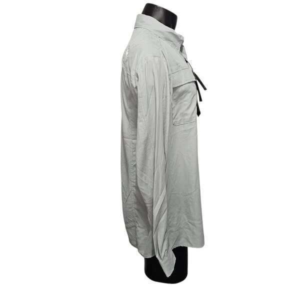 EAG Elite Mens Button Down Fishing Shirt Vented Back Size XL Gray Mossy Oak - Picture 4 of 16